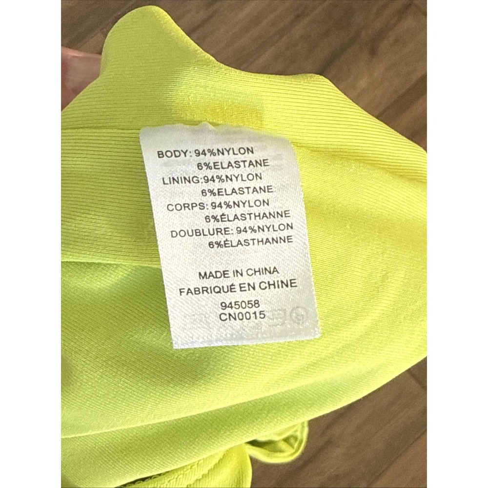 House of Harlow 1960 Lime‎ Green Double Lined Bodysuit Y2K Chic Women's Small - Picture 10 of 13